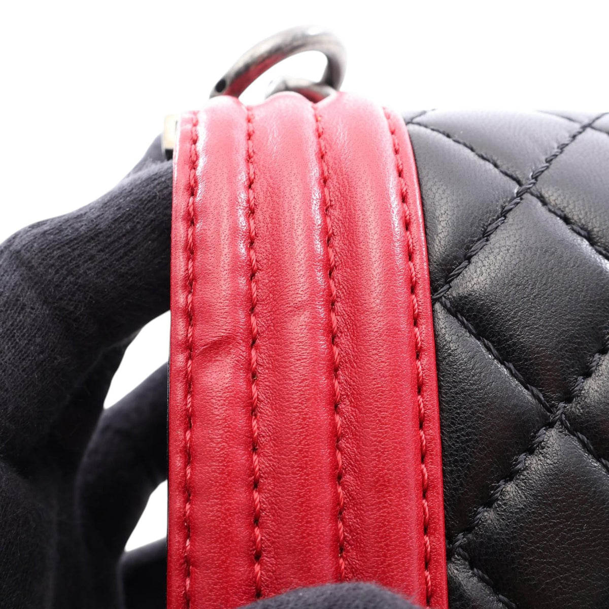 Chanel Old Medium Bicolor Quilted Lambskin Boy Flap