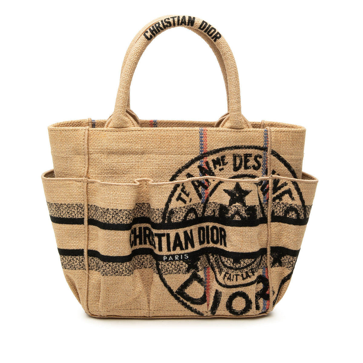 Dior Small Jute Catherine Tote — Beige