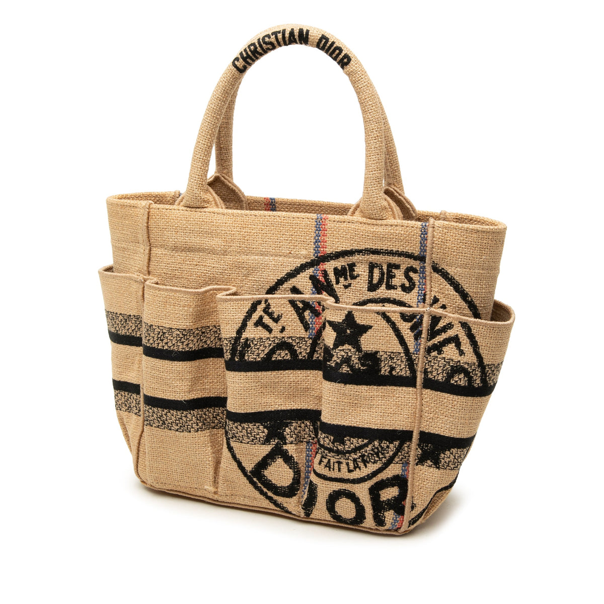 Dior Small Jute Catherine Tote — Beige