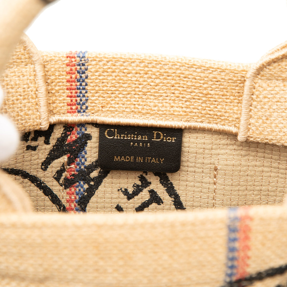 Dior Small Jute Catherine Tote — Beige