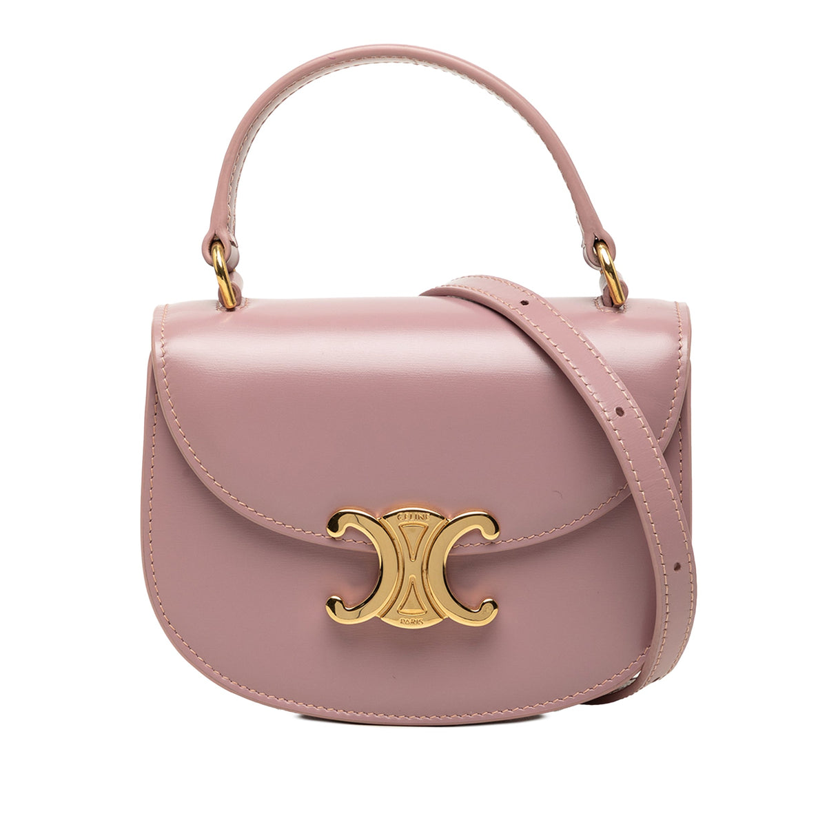 Celine Mini Shiny Calfskin Besace Clea Satchel