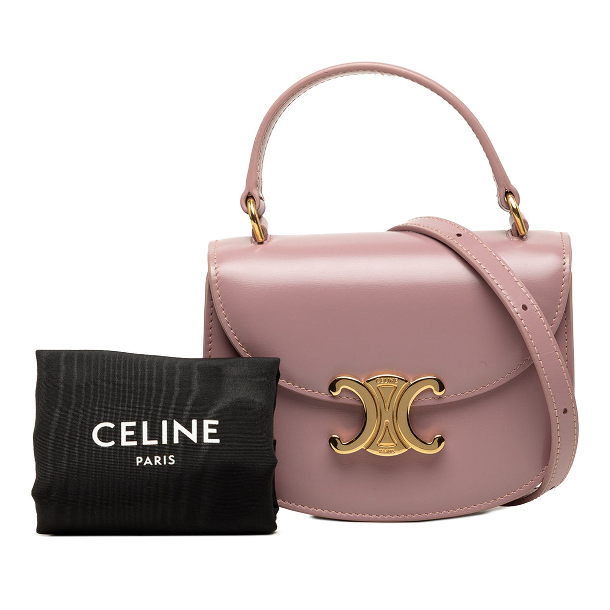 Celine Mini Shiny Calfskin Besace Clea Satchel