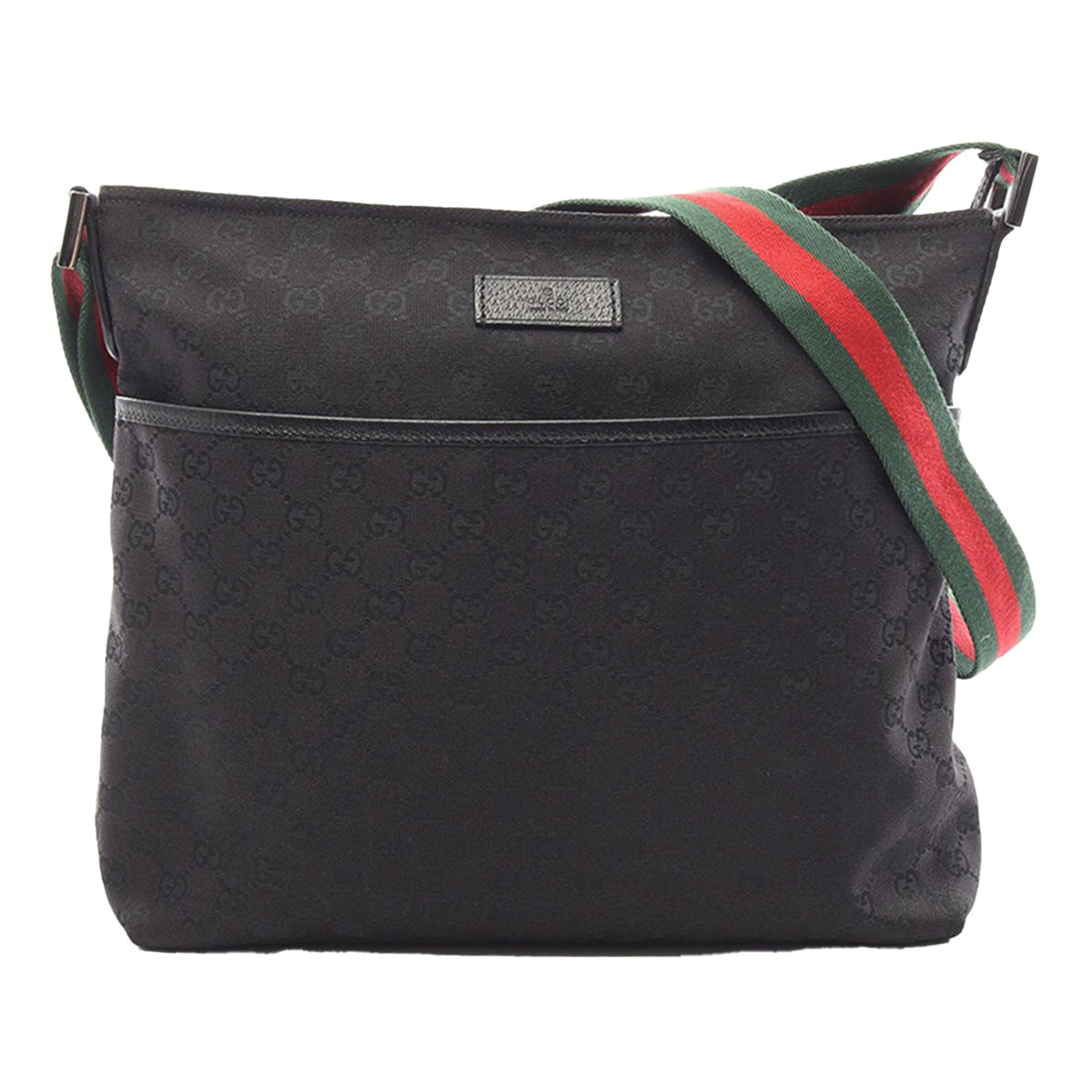 Gucci GG Canvas Web Crossbody — Black