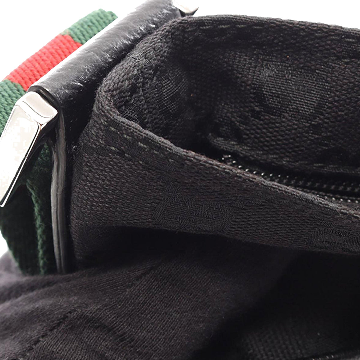 Gucci GG Canvas Web Crossbody — Black