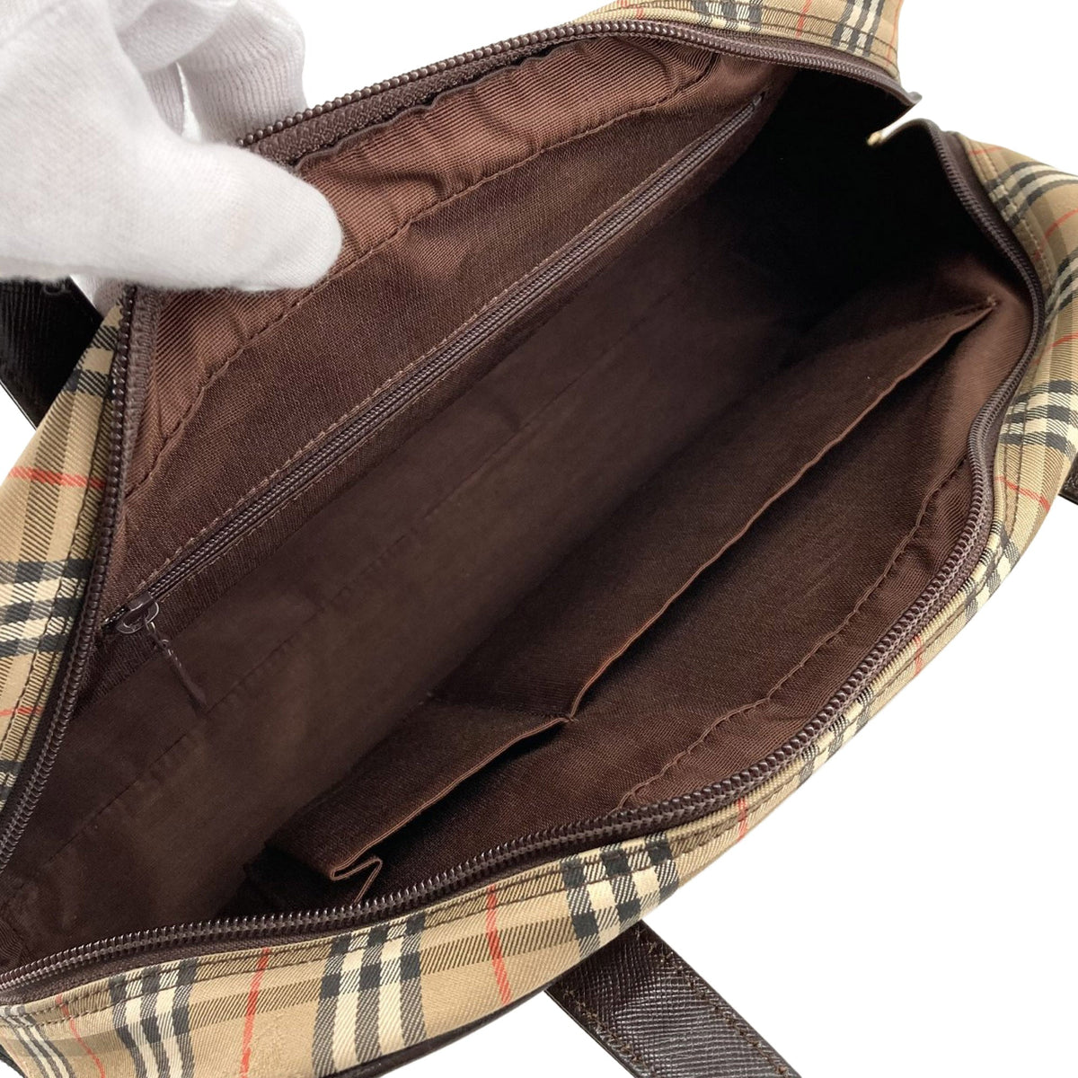 Burberry Haymarket Check Canvas Shoulder Bag
