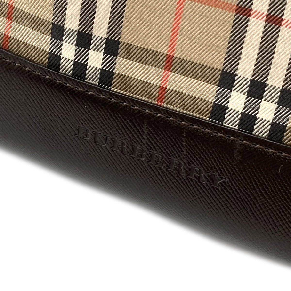 Burberry Haymarket Check Canvas Shoulder Bag