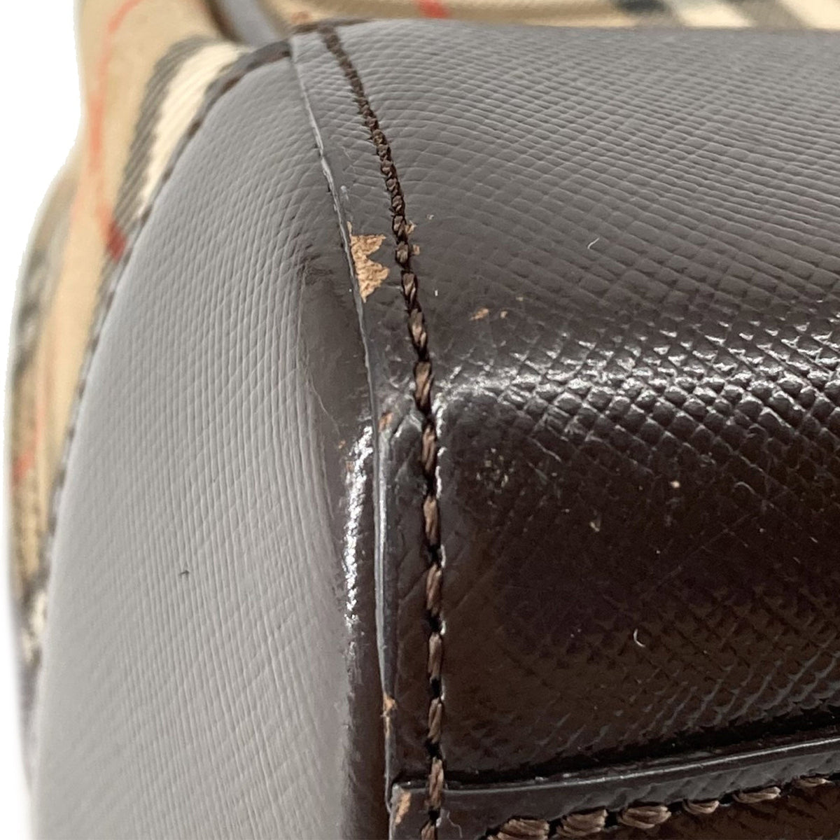 Burberry Haymarket Check Canvas Shoulder Bag