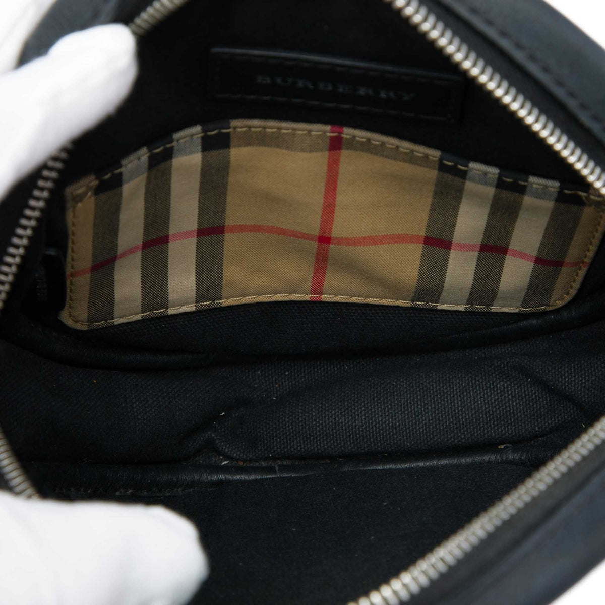 Burberry House Check Canvas and Calfskin Cartoon Print Round Crossbody