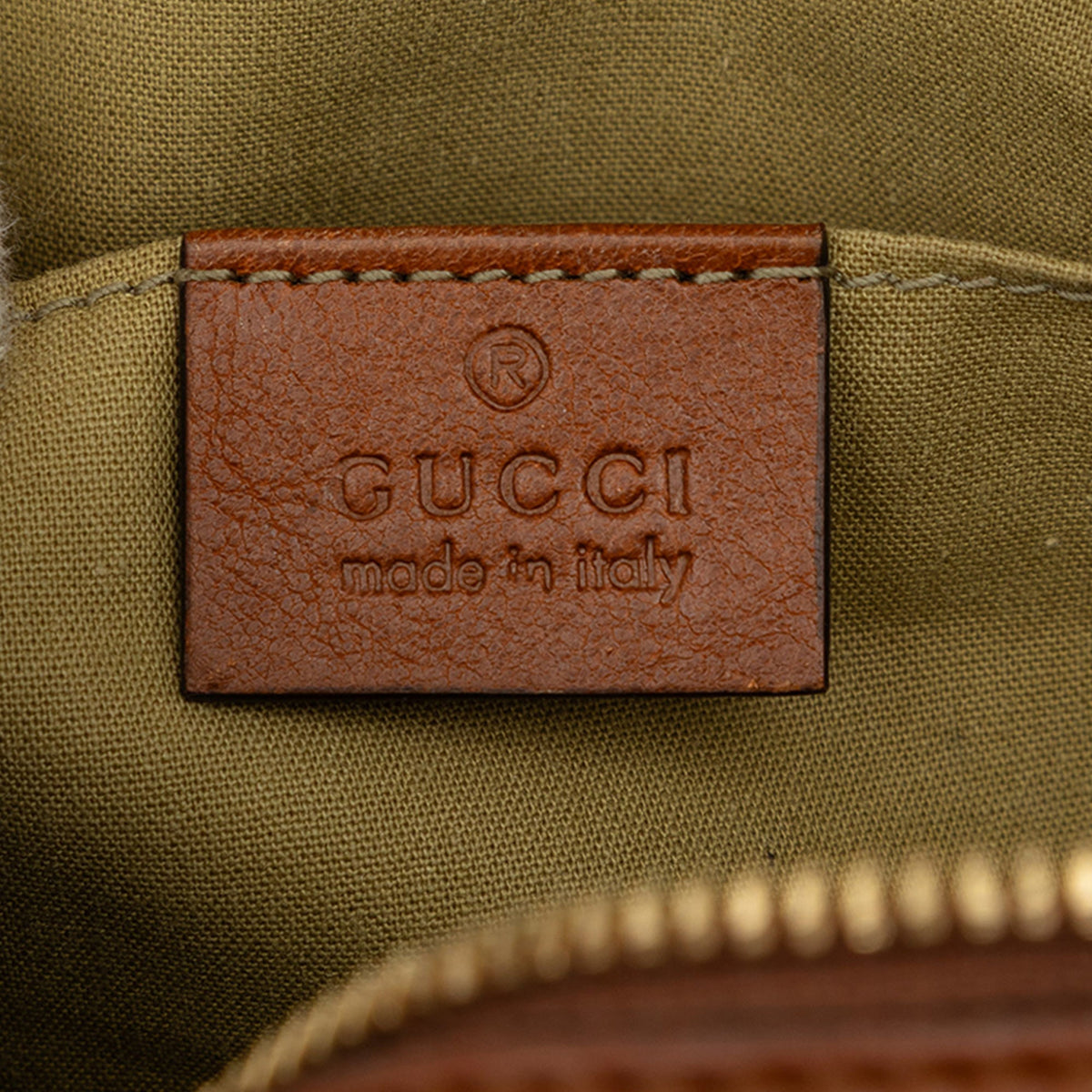 Gucci Canvas Web Camera Bag — Beige
