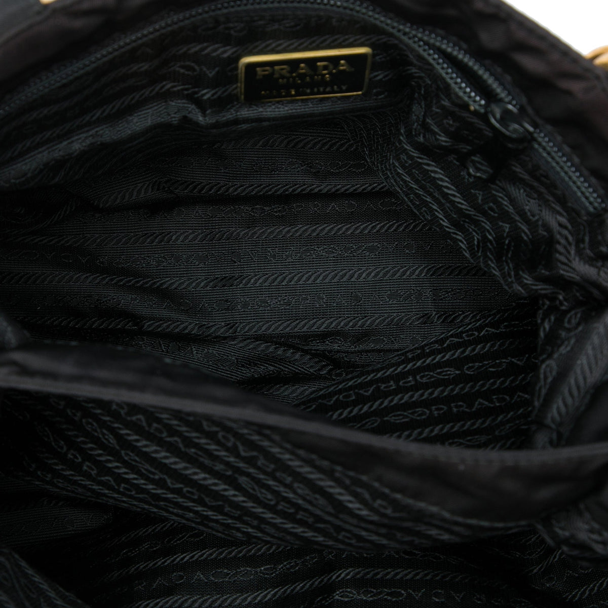 Prada Tessuto Metal Handle Bag
