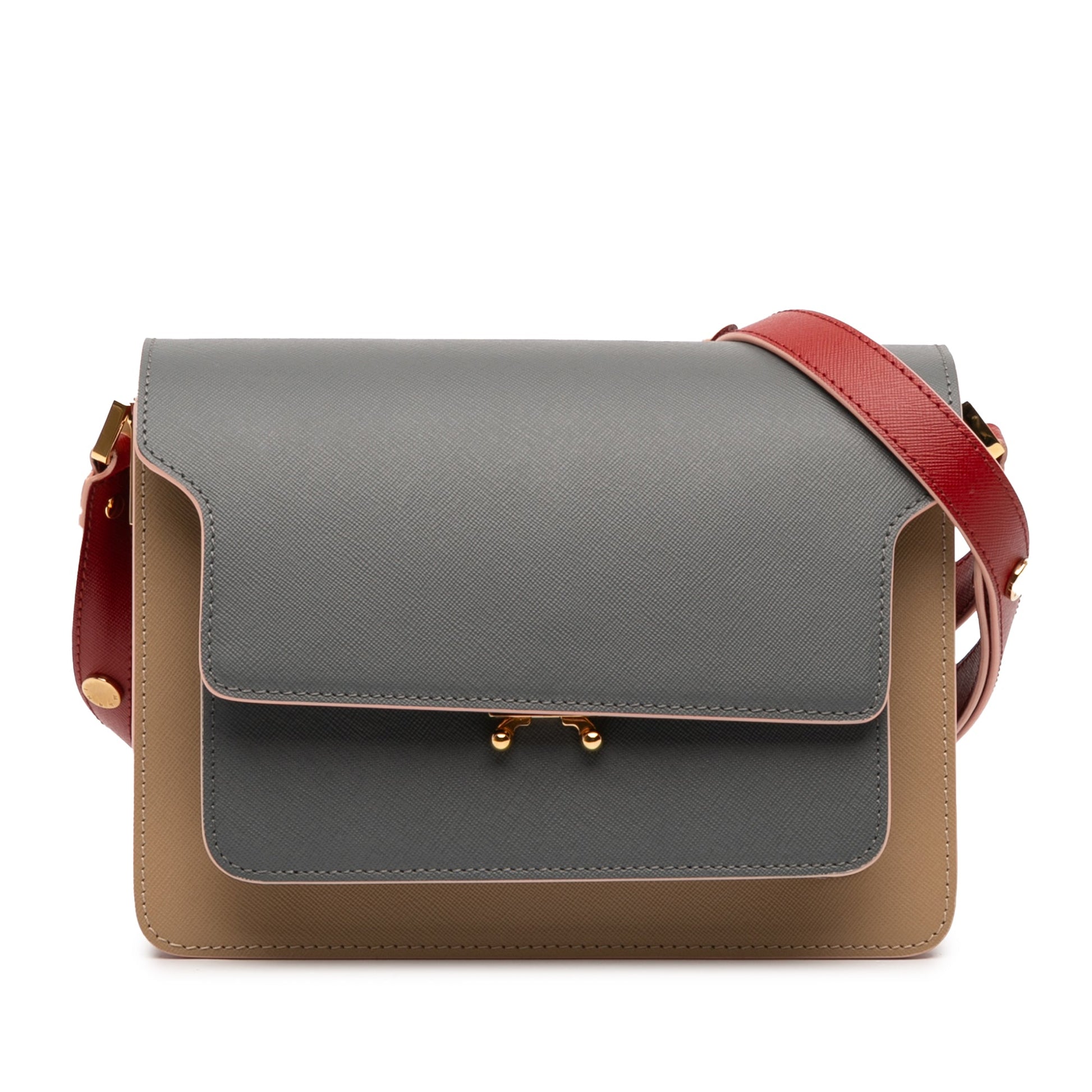 Marni Tricolor Leather Trunk Crossbody