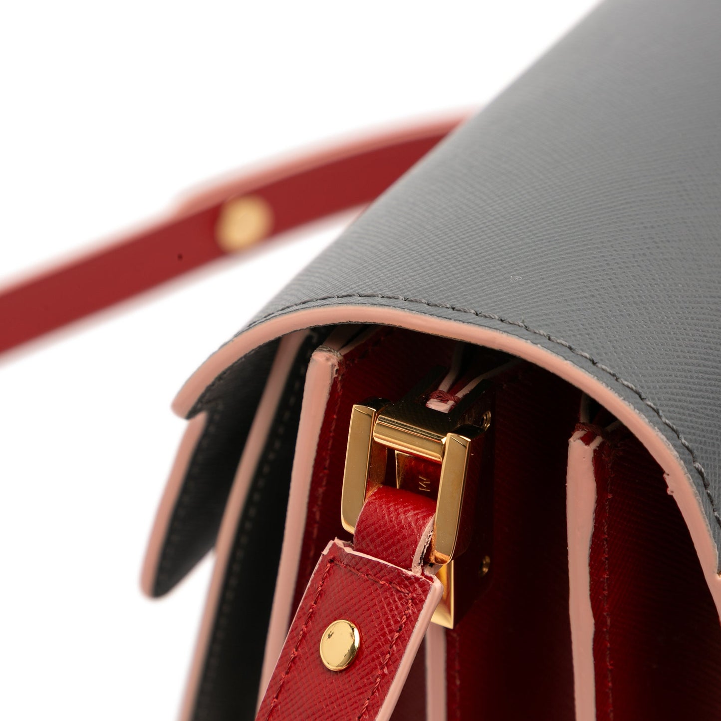 Marni Tricolor Leather Trunk Crossbody