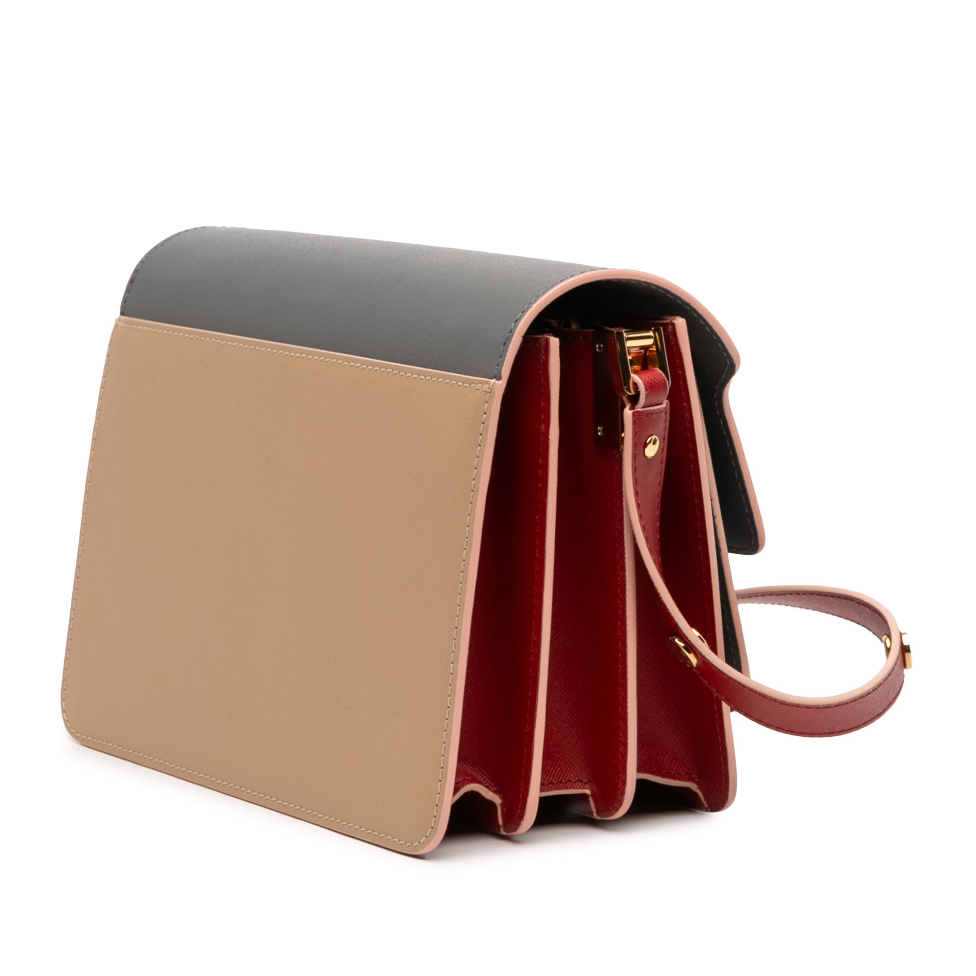 Marni Tricolor Leather Trunk Crossbody