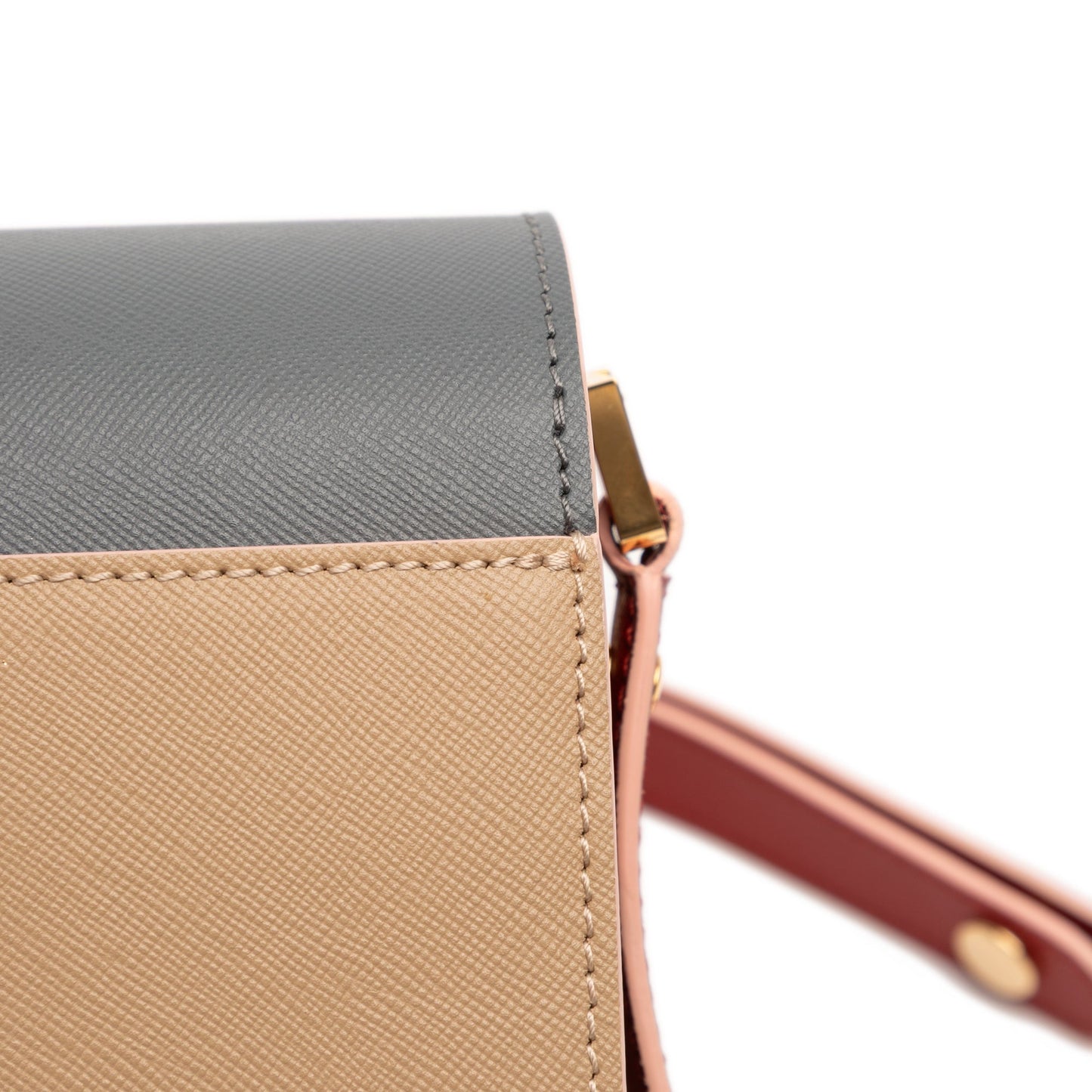 Marni Tricolor Leather Trunk Crossbody