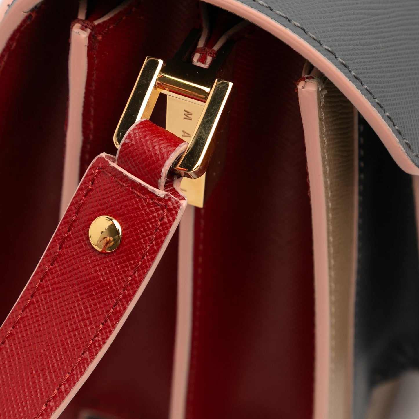 Marni Tricolor Leather Trunk Crossbody