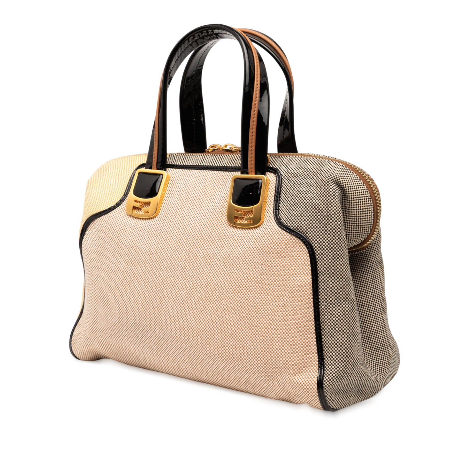 Fendi Small Canvas Colorblock Chameleon Satchel