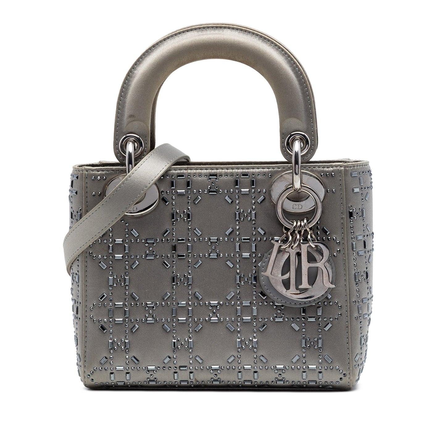 Dior Mini Satin Cannage Crystal Embellished Lady Dior