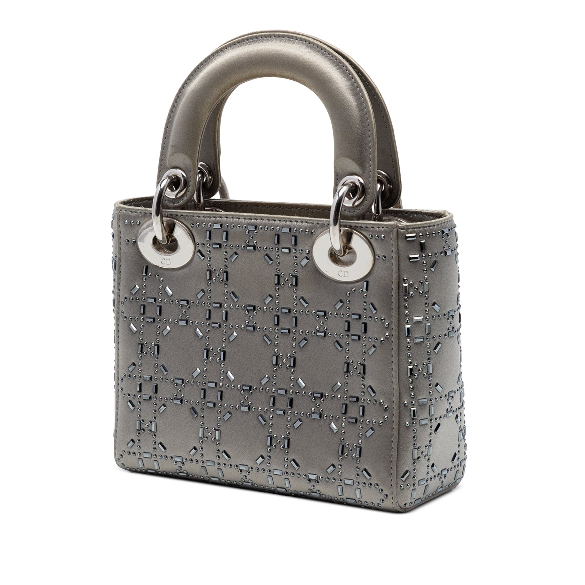 Dior Mini Satin Cannage Crystal Embellished Lady Dior