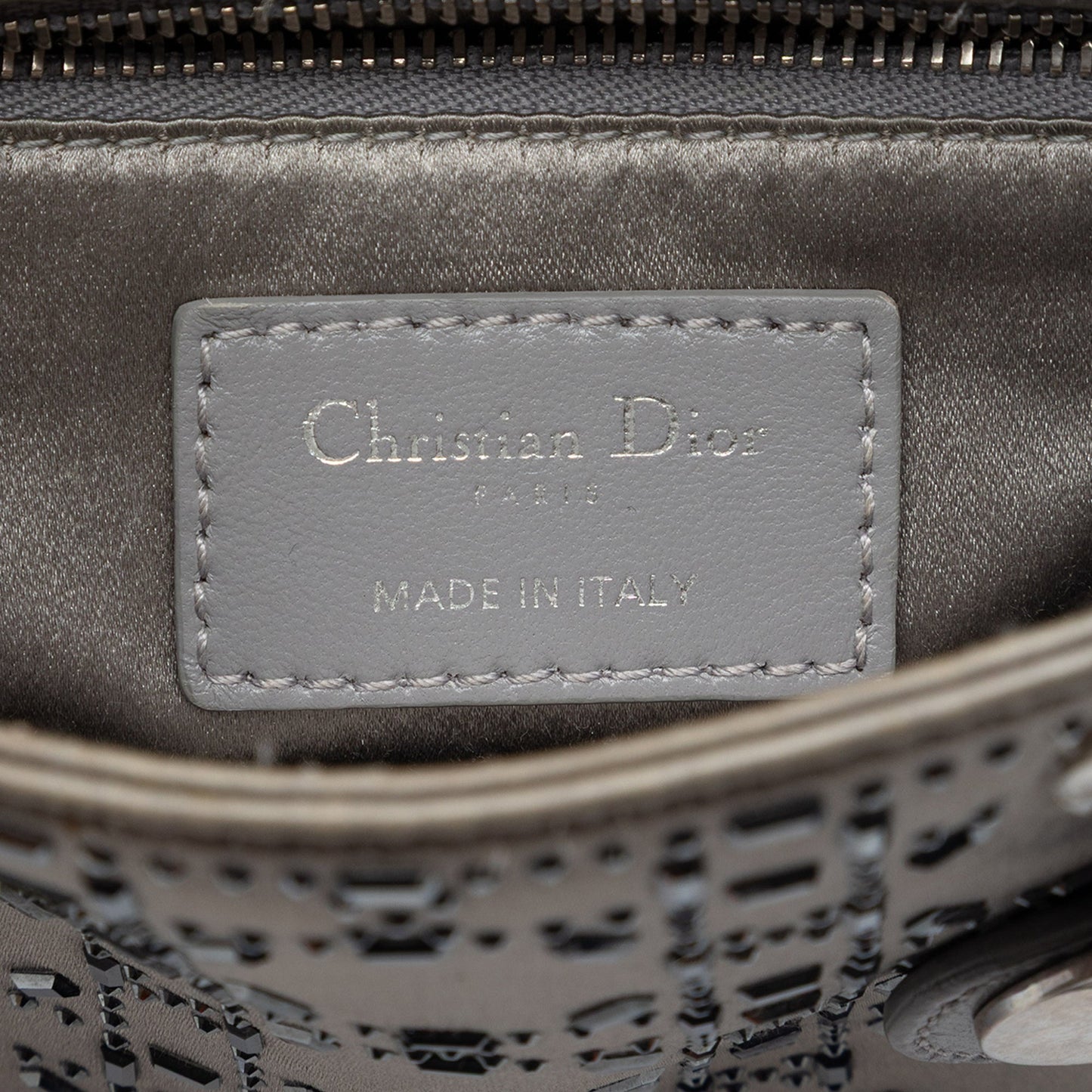 Dior Mini Satin Cannage Crystal Embellished Lady Dior