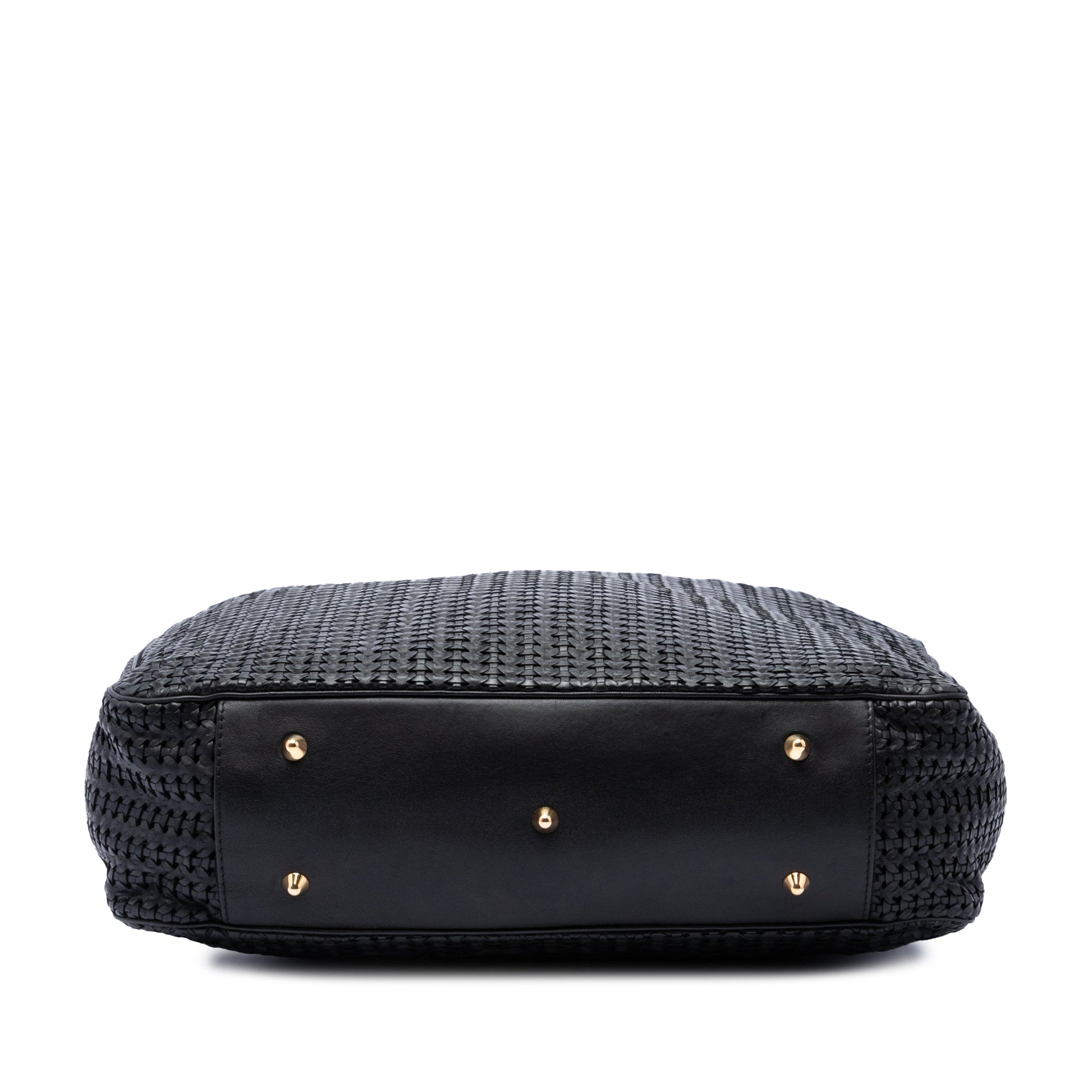 Dior Large Woven Lambskin Lady Dior Soft Shopping Tote