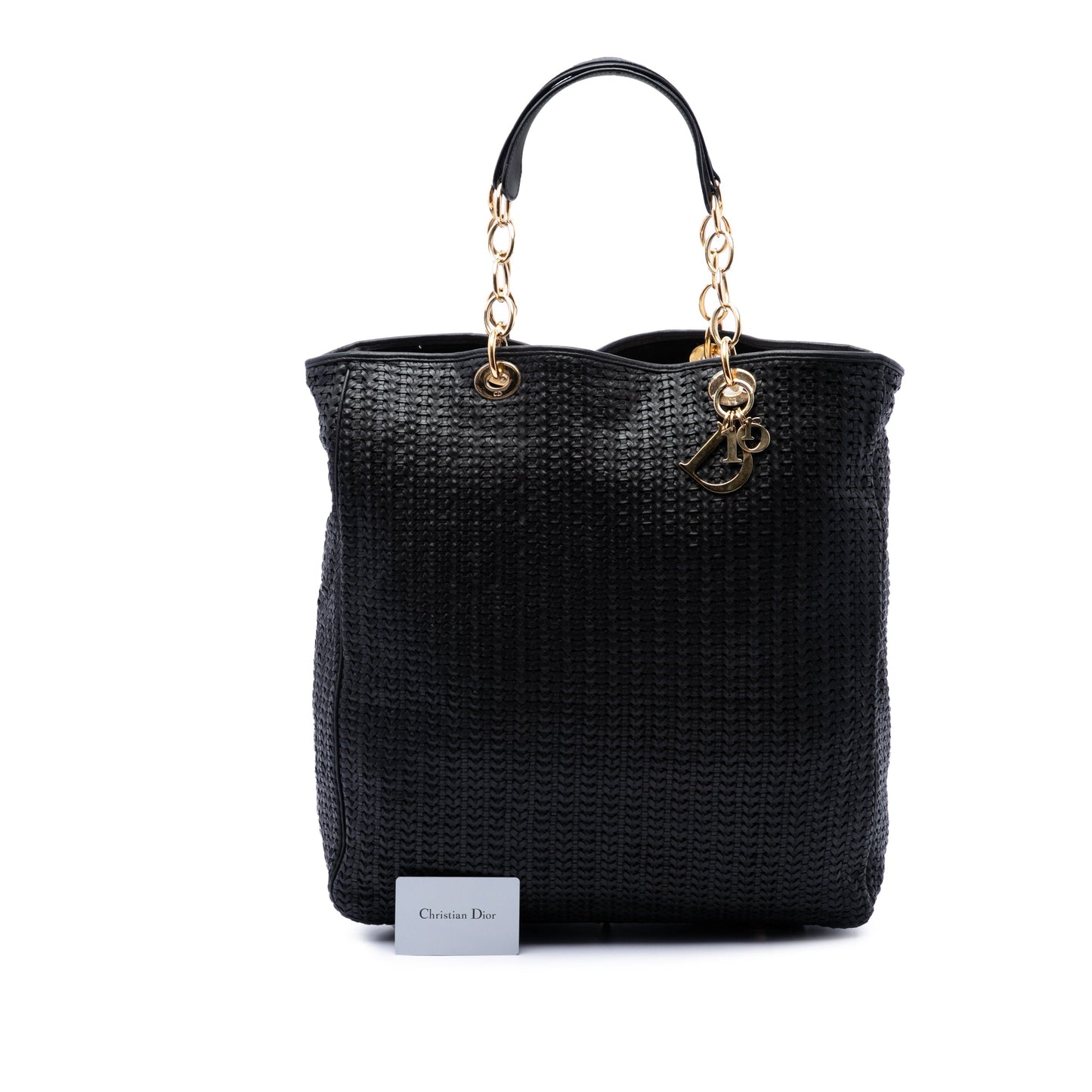 Dior Large Woven Lambskin Lady Dior Soft Shopping Tote