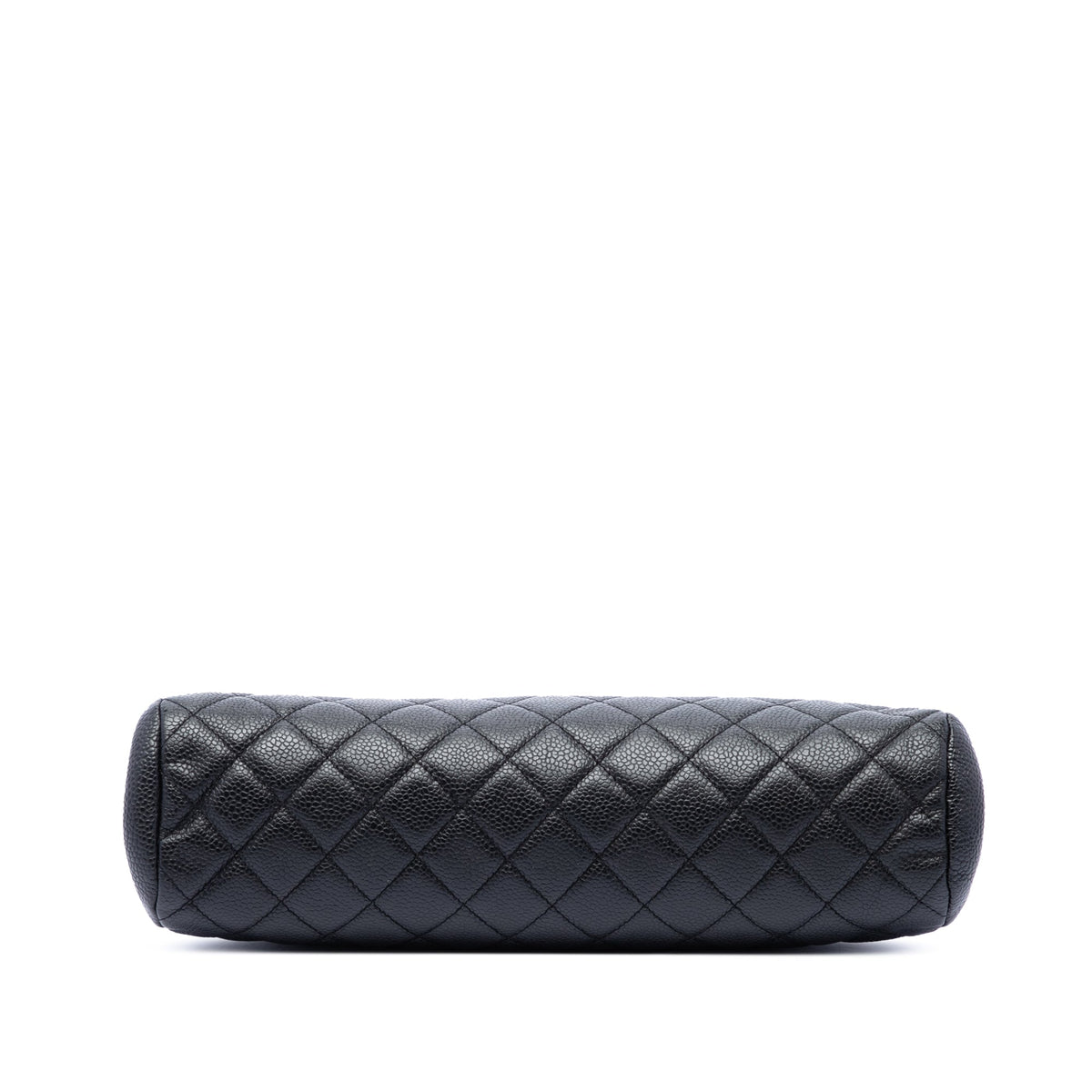 Chanel Quilted Caviar Timeless Kisslock Clutch — Black