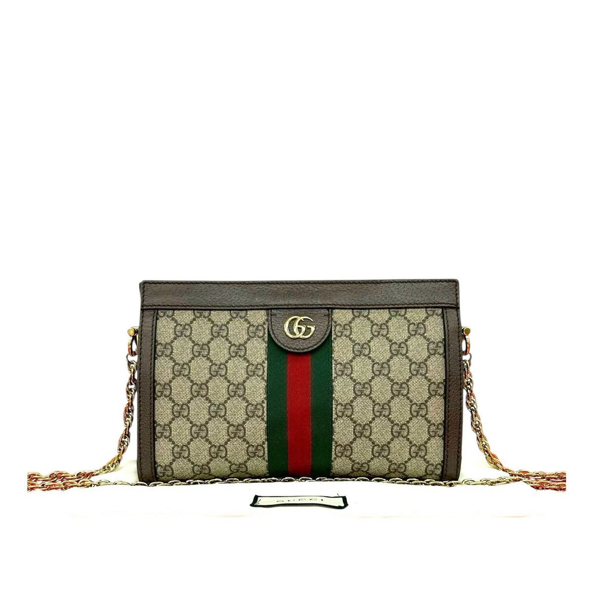 Gucci Small GG Supreme Web Ophidia Chain Crossbody