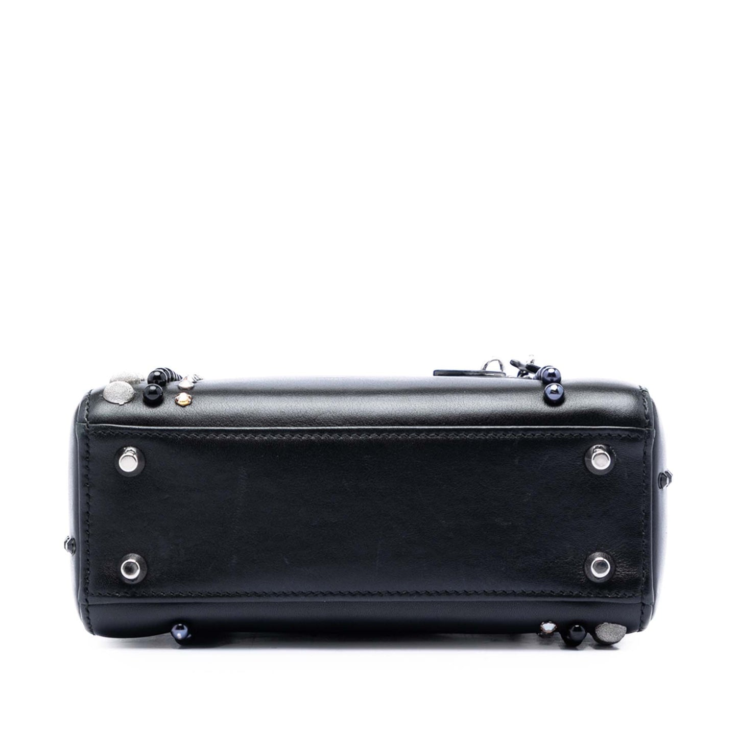 Dior Mini Lambskin Studded Crystal Pearl Lady Dior