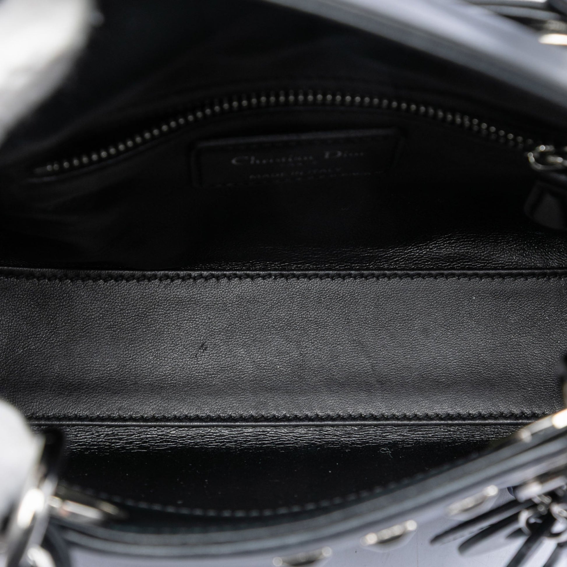 Dior Mini Lambskin Studded Crystal Pearl Lady Dior