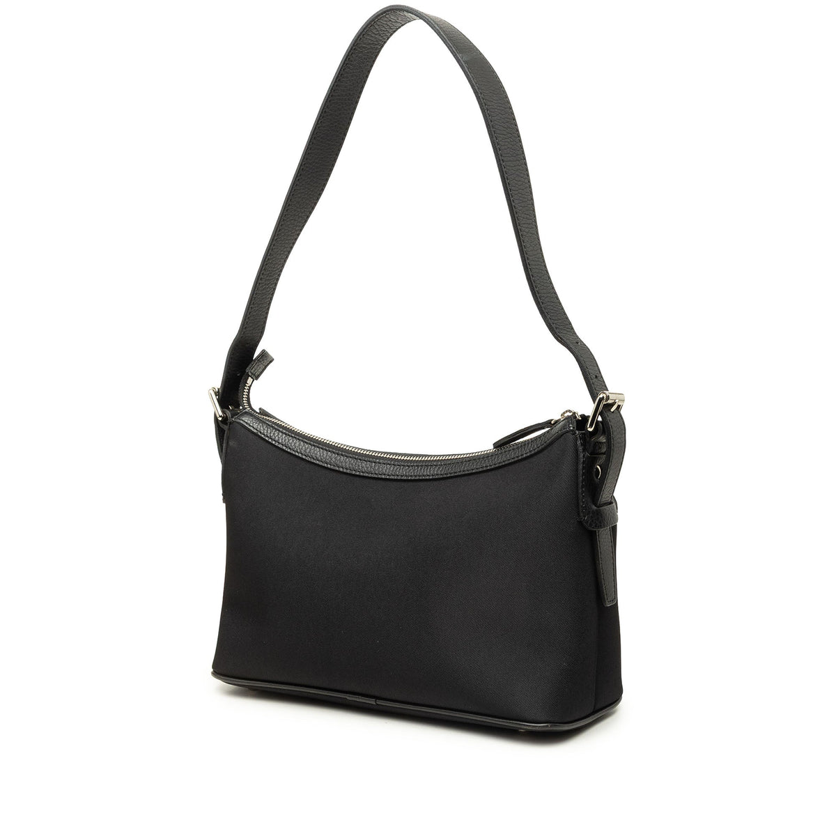 Burberry Nova Check Canvas Trimmed Nylon Shoulder Bag — Black