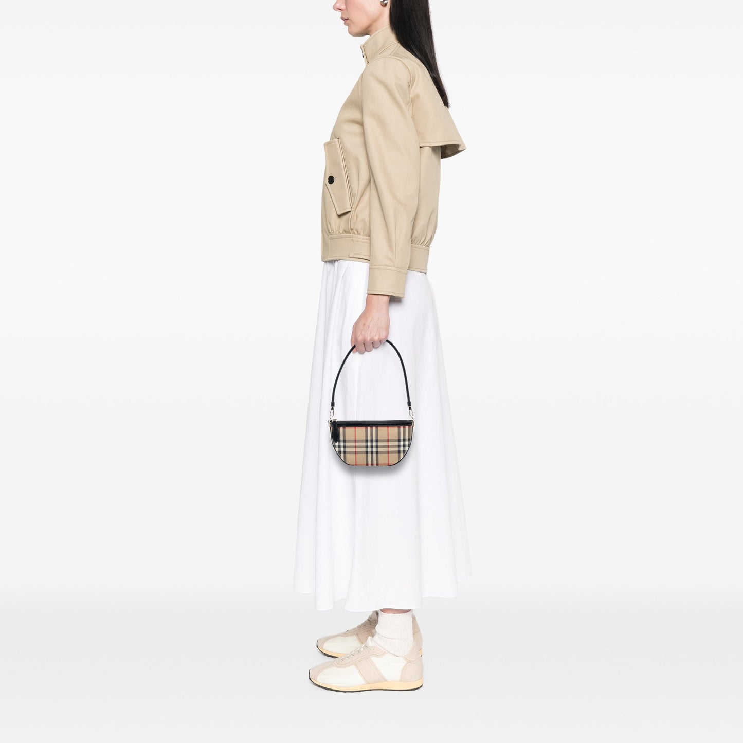 Burberry House Check Canvas Olympia Shoulder Bag