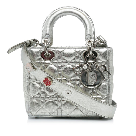 Dior Small Metallic Grained Calfskin Cannage My ABCDior Lady Dior