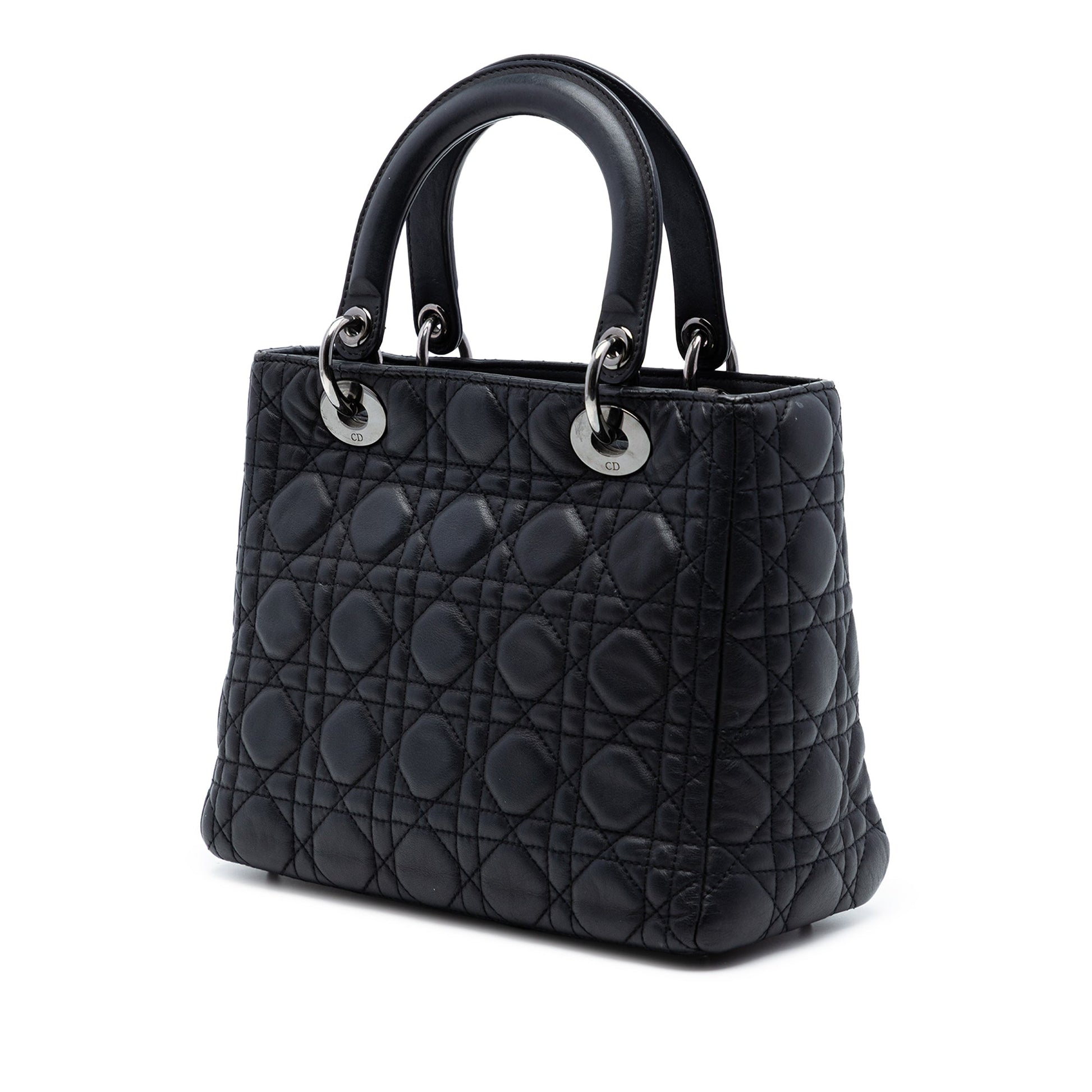 Dior Medium Lambskin Cannage Lady Dior