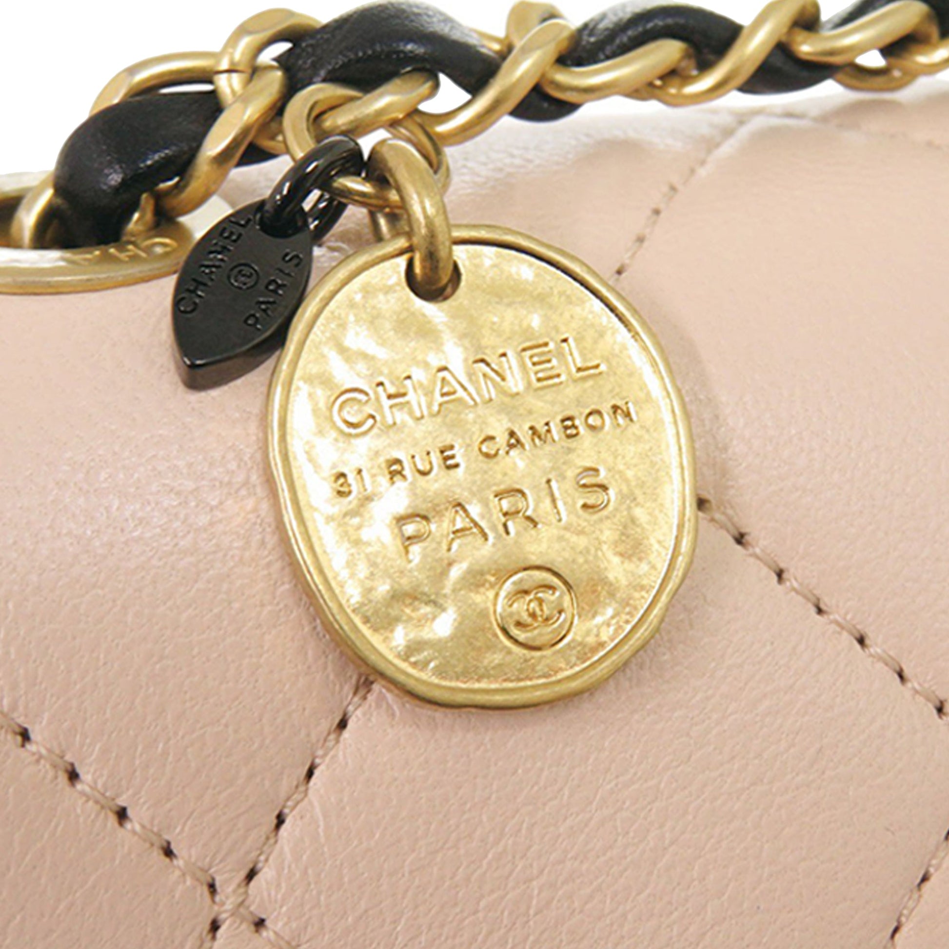 Chanel Mini CC Quilted Bicolor Calfskin Braided My Own Frame Flap