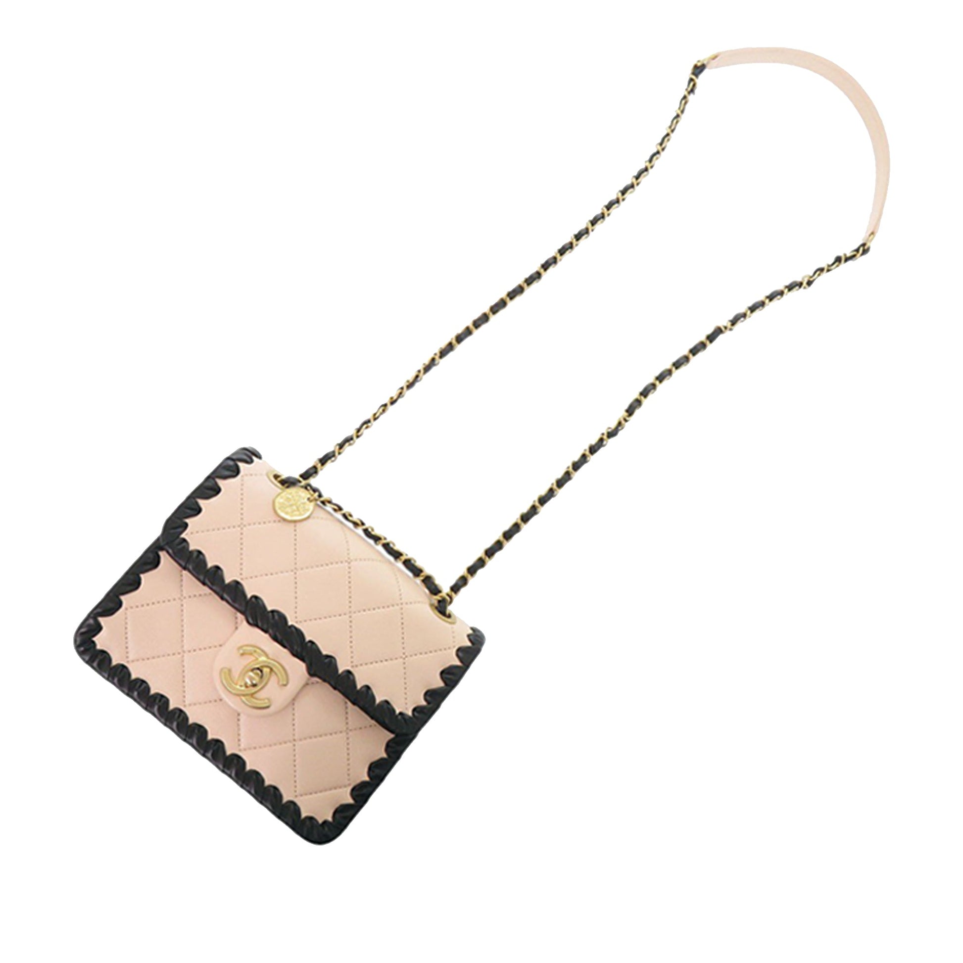 Chanel Mini CC Quilted Bicolor Calfskin Braided My Own Frame Flap
