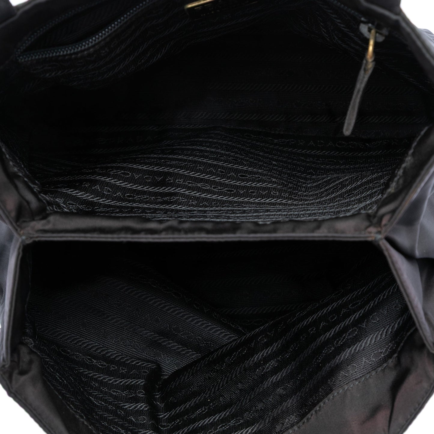 Prada Tessuto Metal Handle Bag