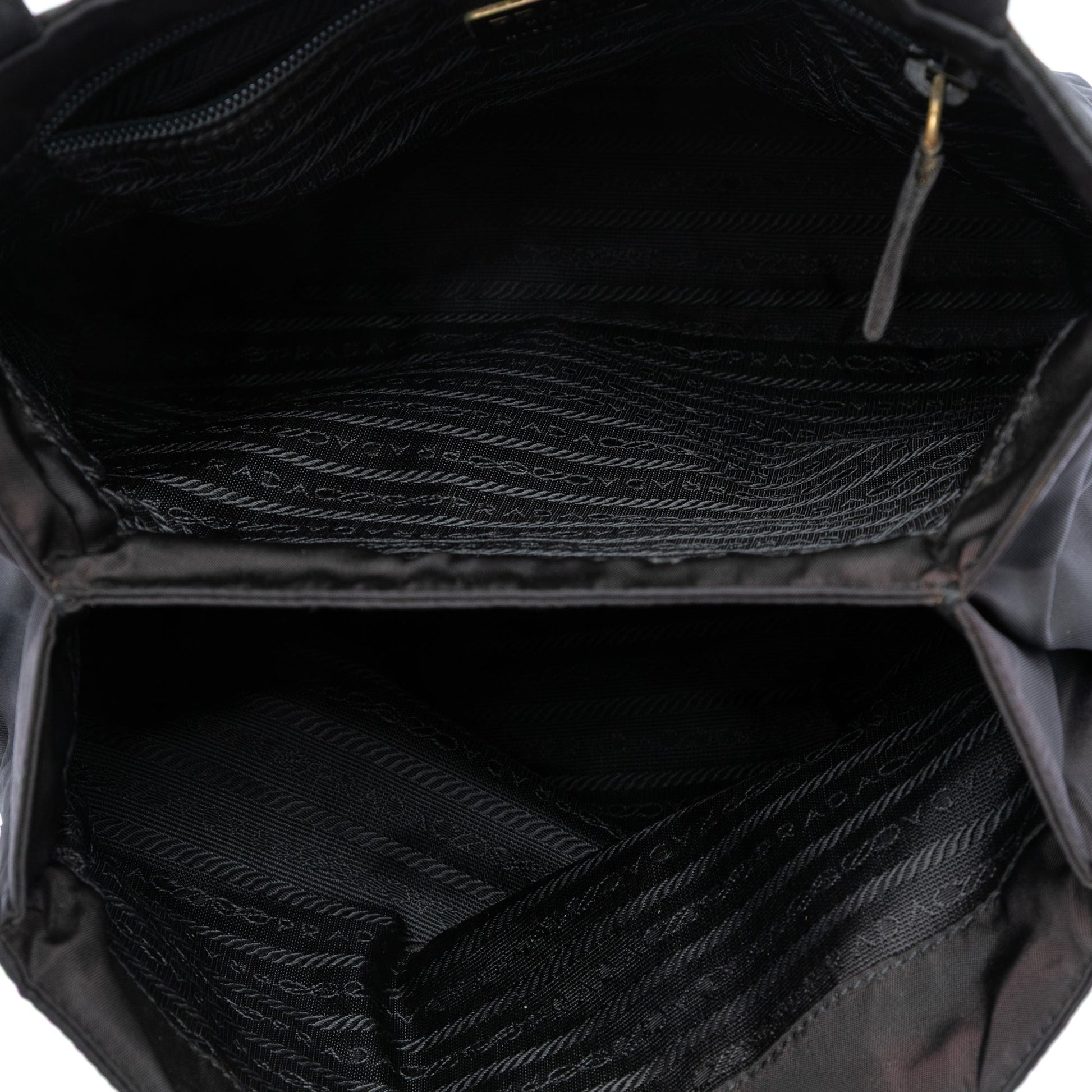 Prada Tessuto Metal Handle Bag