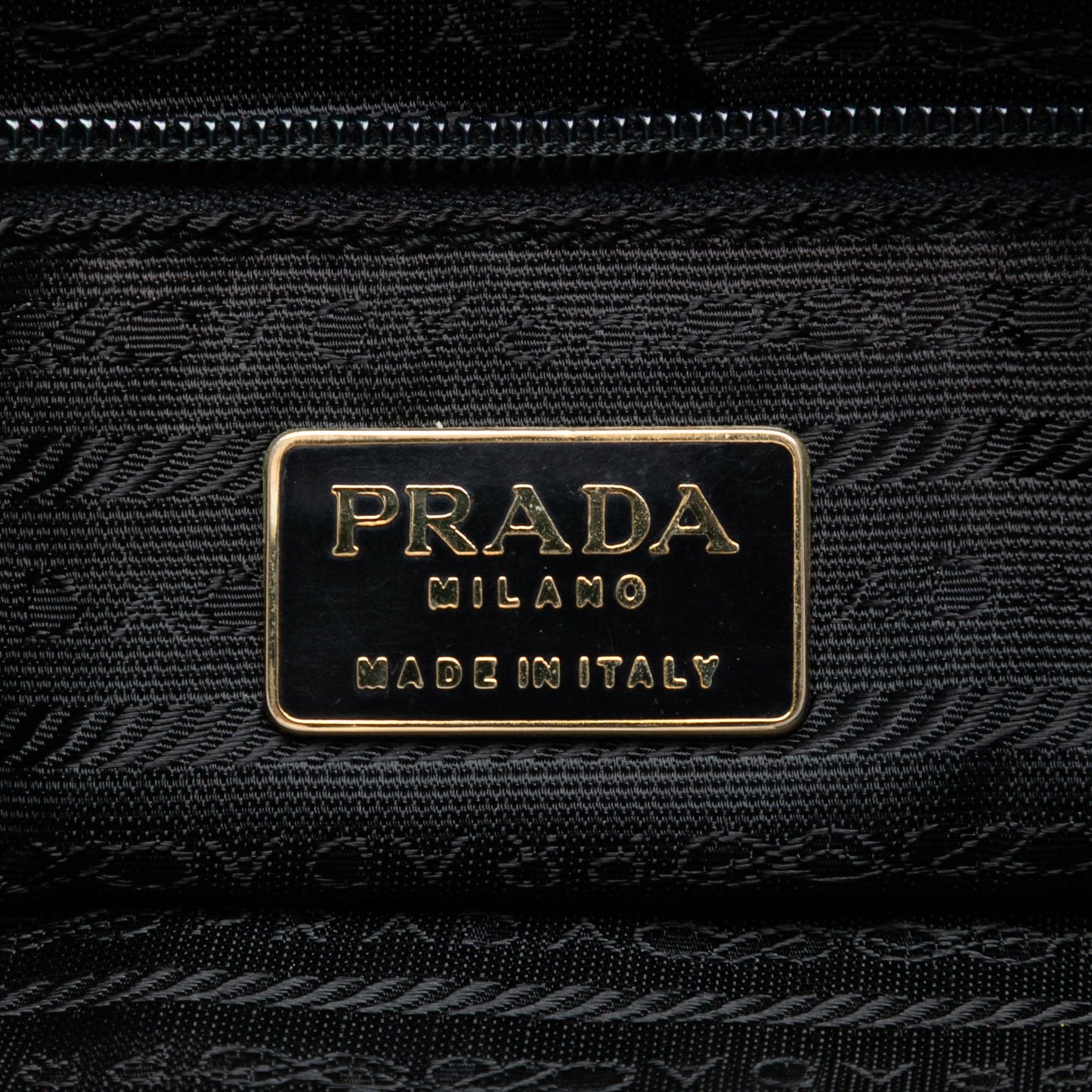 Prada Tessuto Metal Handle Bag