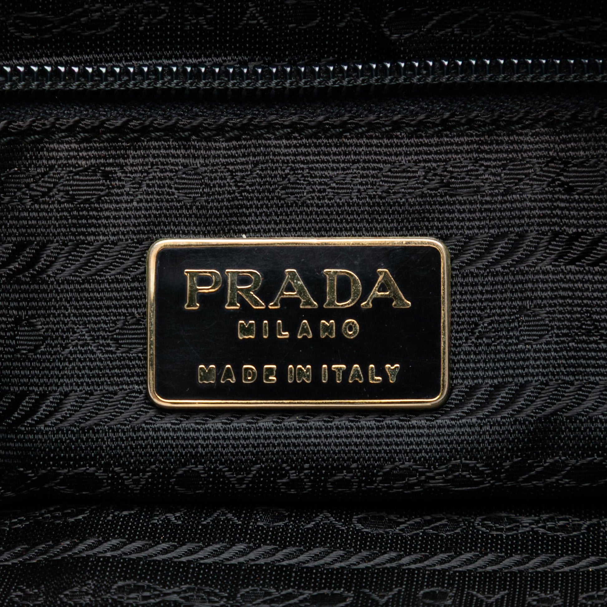 Prada Tessuto Metal Handle Bag