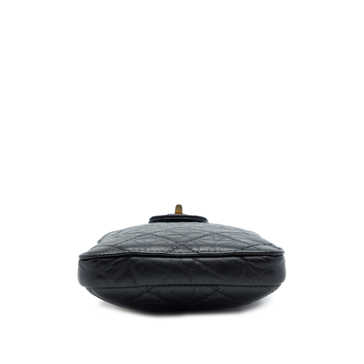 Chanel Quilted Aged Calfskin Reissue 2.55 Phone Holder With Chain — Black