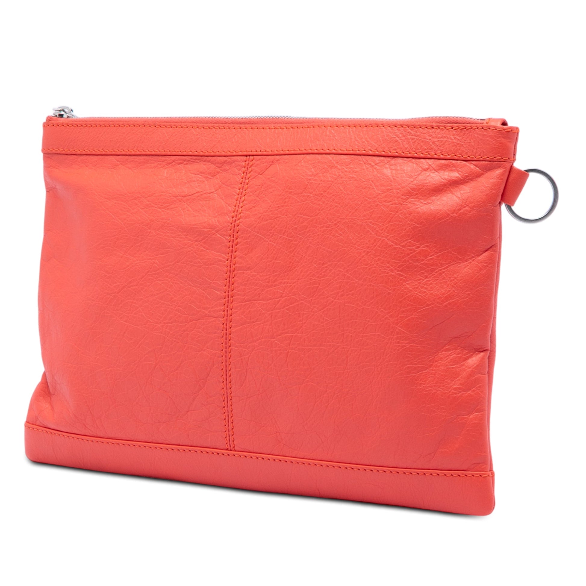 Balenciaga Lambskin Motocross Classic Clip M Clutch