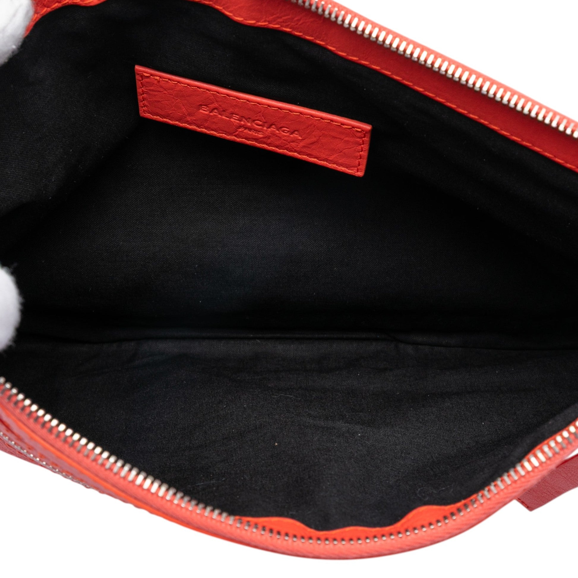 Balenciaga Lambskin Motocross Classic Clip M Clutch