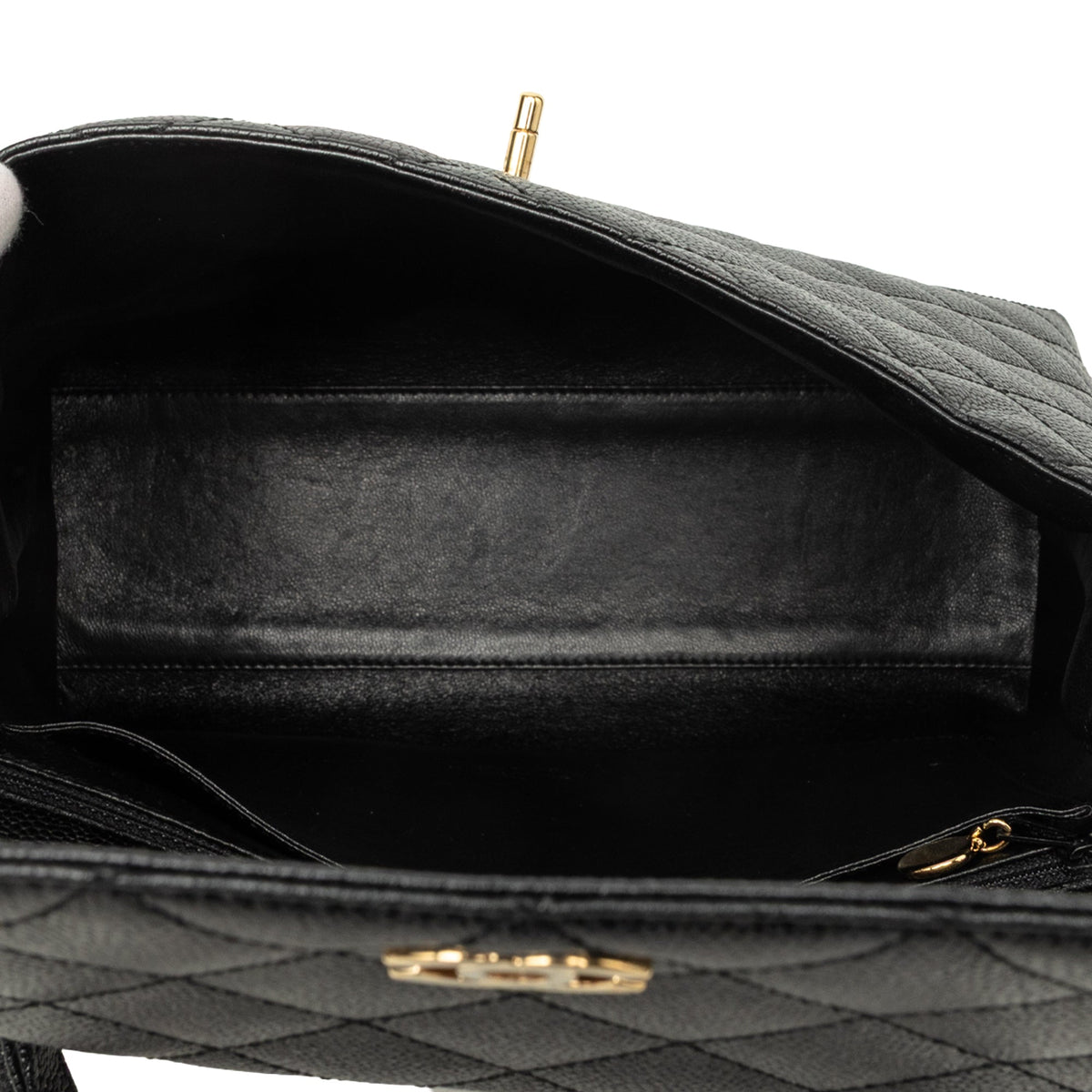 Chanel Jumbo Quilted Caviar Kelly Flap