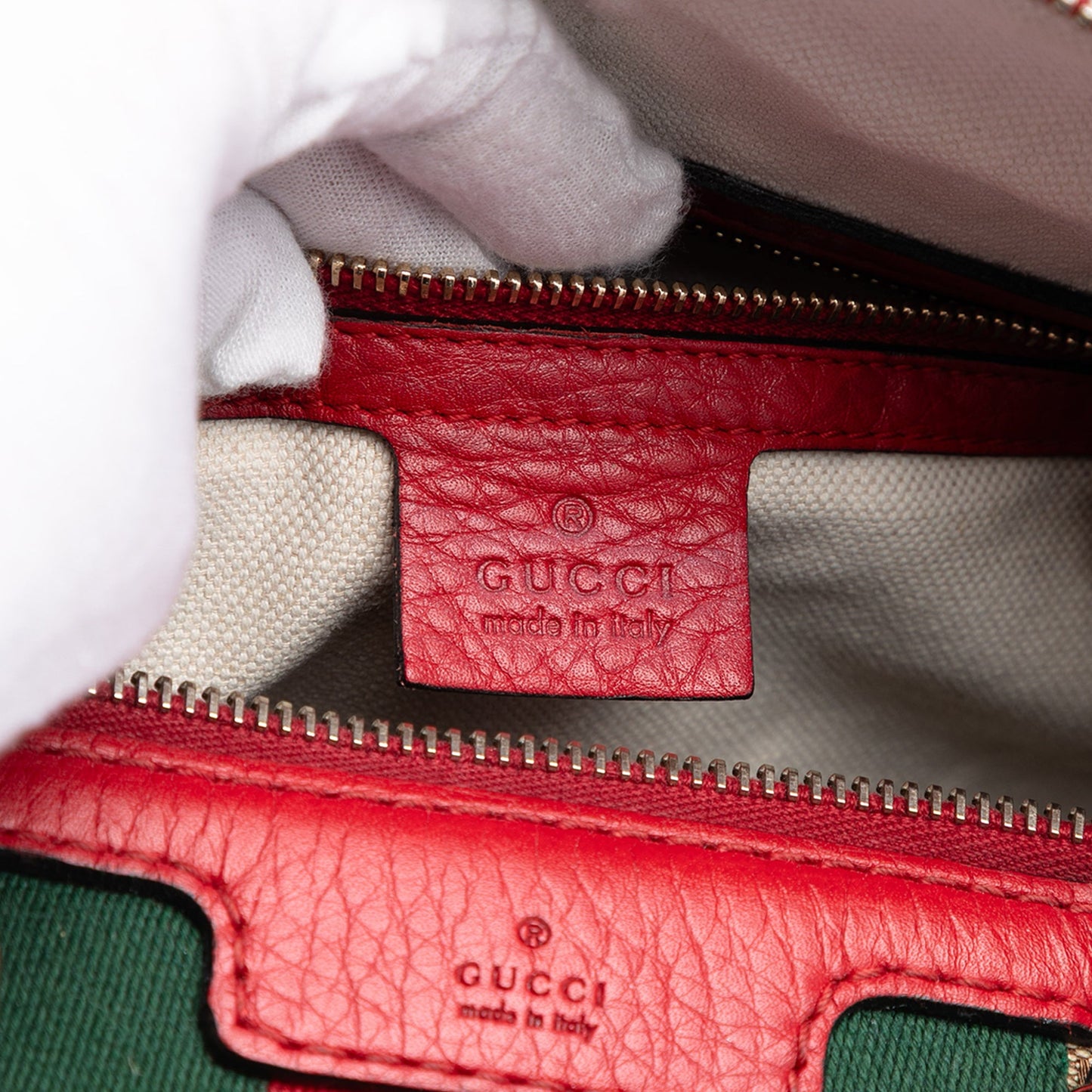 Gucci Medium GG Canvas Web Joy Boston Bag