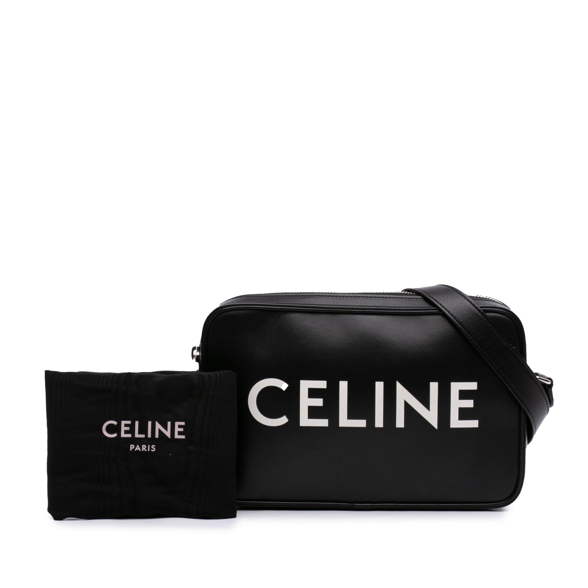 Celine Smooth Calfskin Logo Messenger Bag