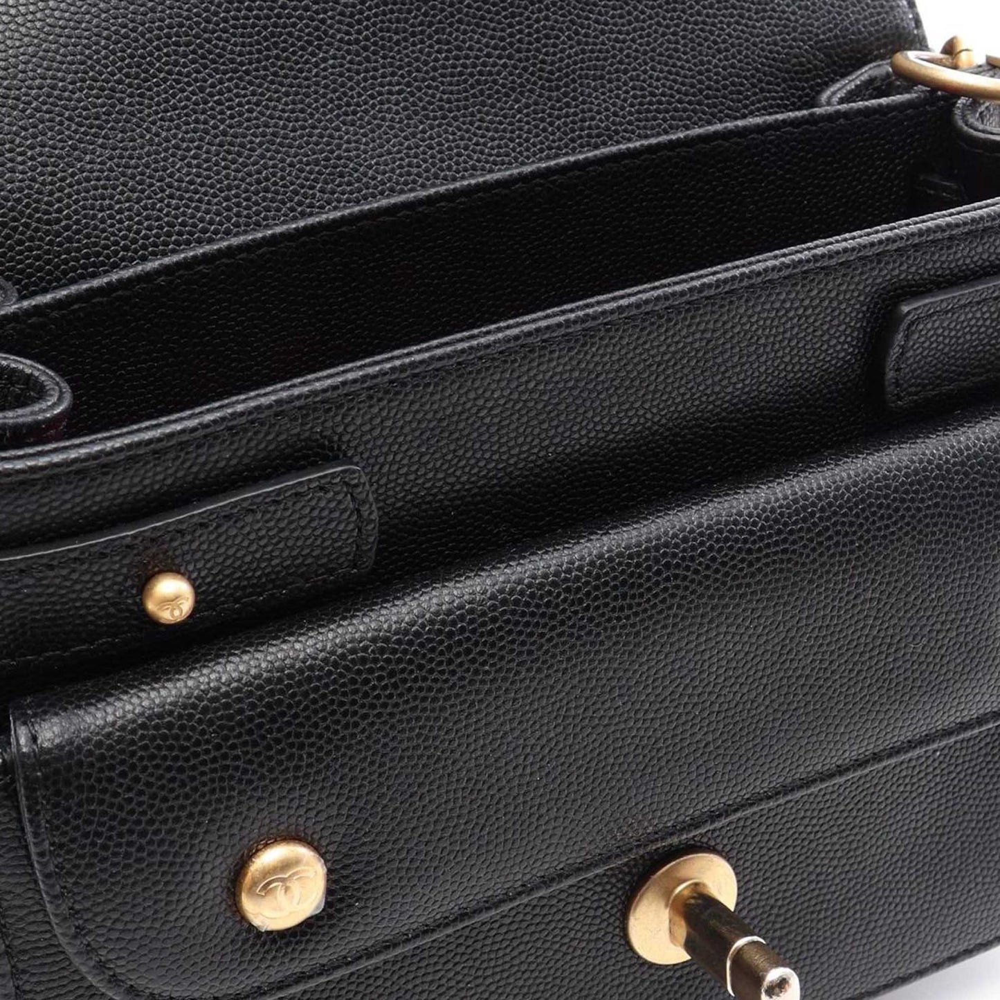 Chanel CC Quilted Caviar Single Flap