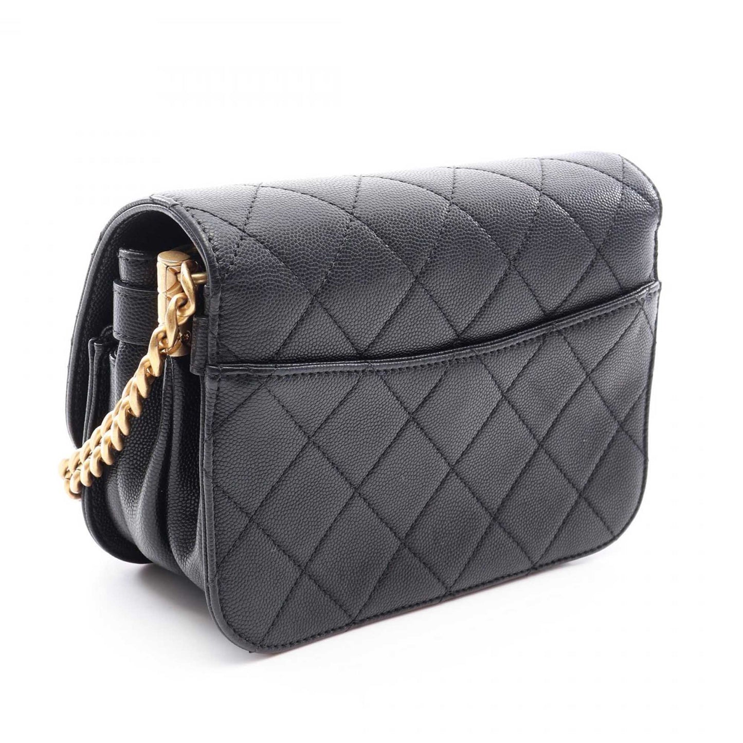 Chanel CC Quilted Caviar Single Flap