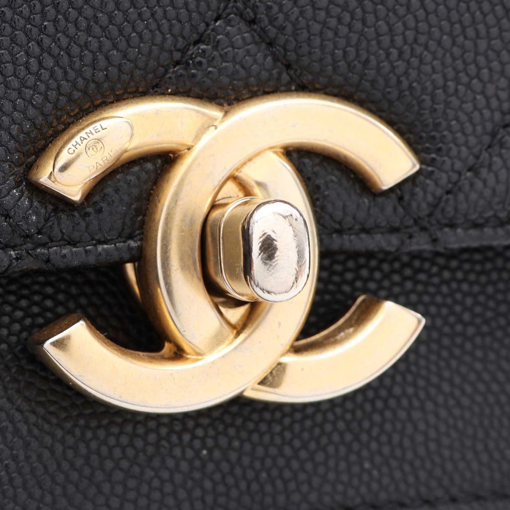Chanel CC Quilted Caviar Single Flap