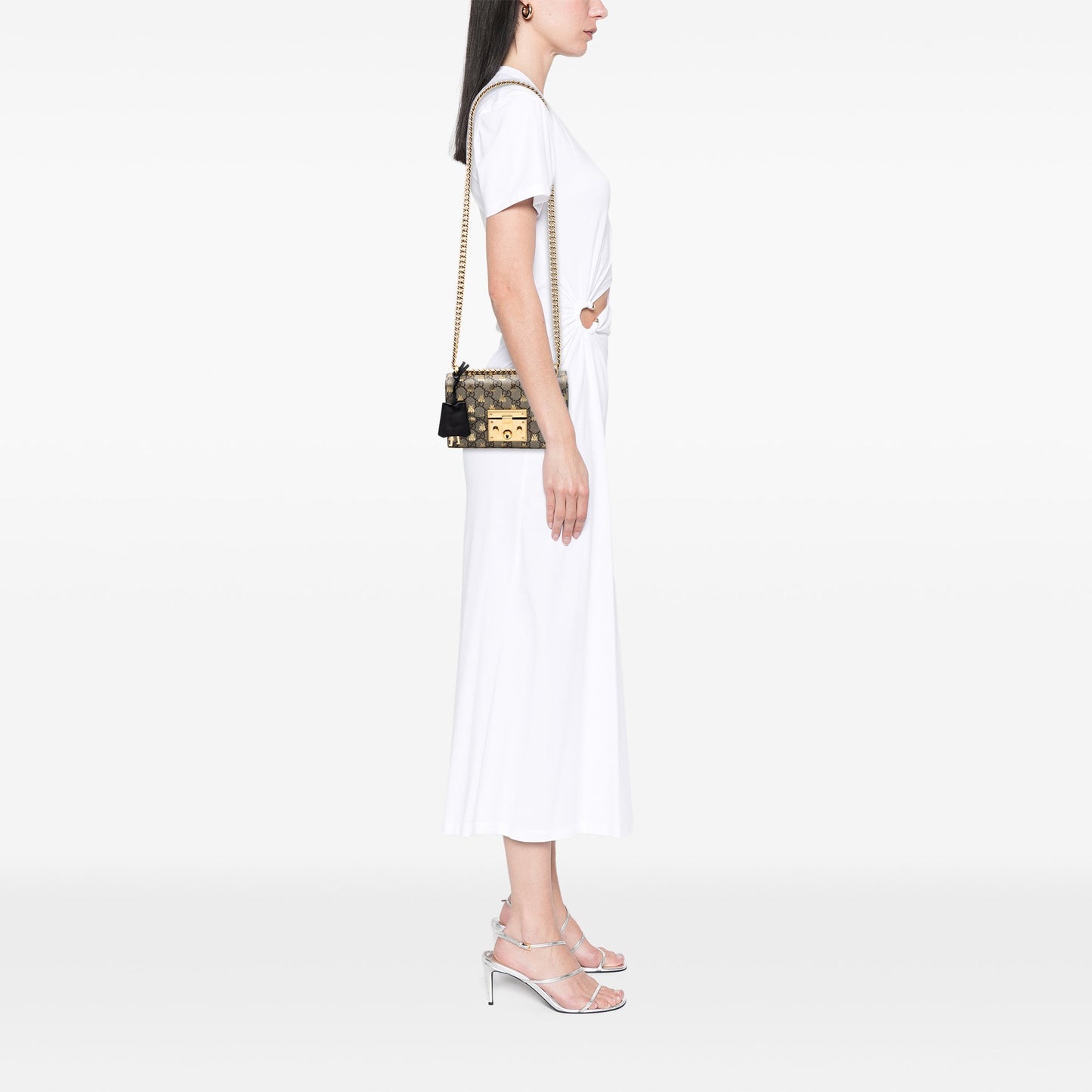 Gucci Small GG Supreme Bee Padlock Crossbody