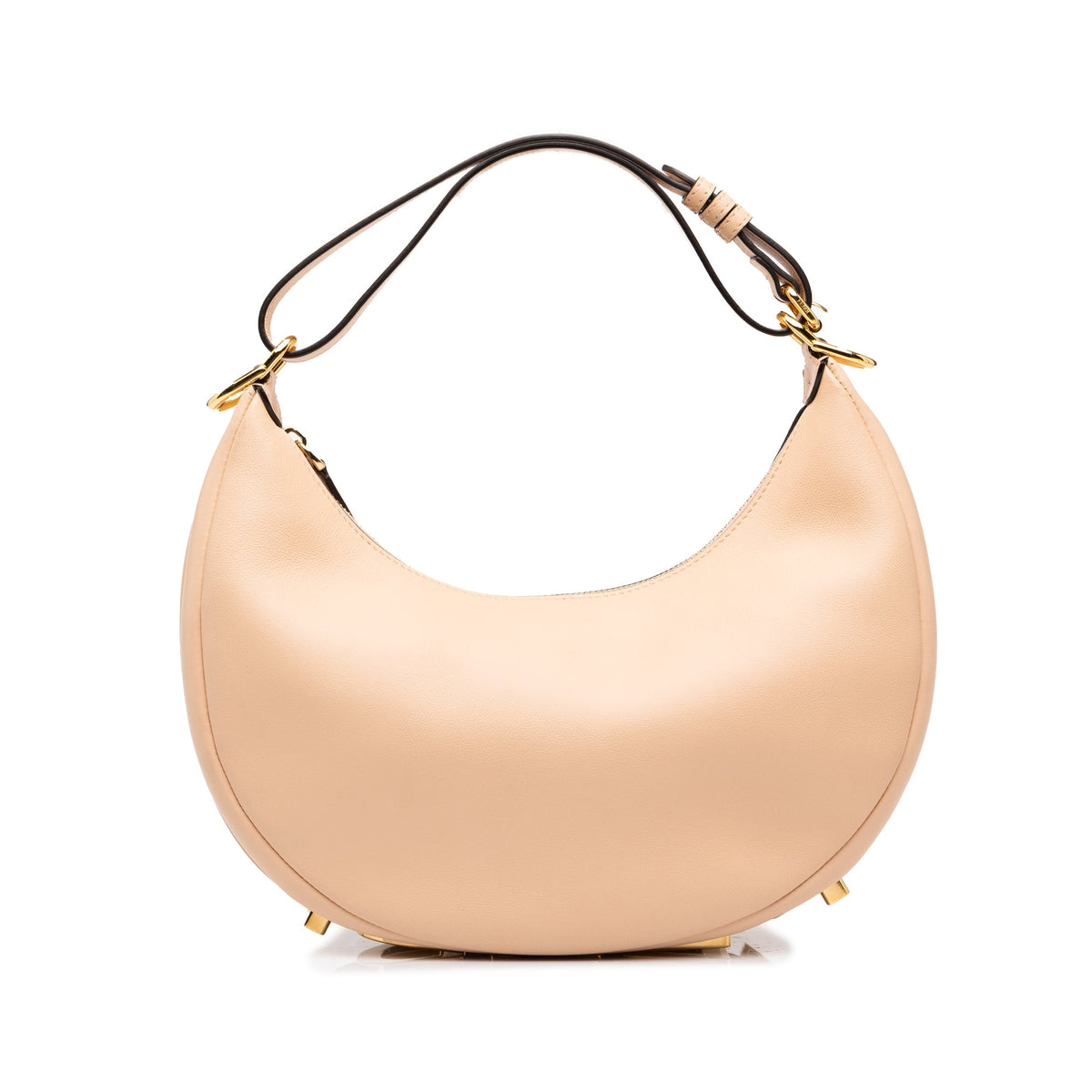 Fendi Small Leather Fendigraphy Hobo — Pink